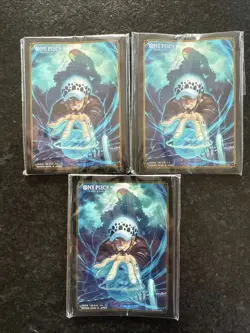 3 Devil Fruit Vol. 3 Trafalgar Law SEALED 10ct Sleeves - One Piece TCG. 30 Total - Image 1