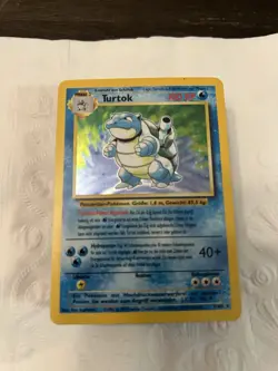 German Pokemon Blastoise Turtok Base Set LP-MP 2/102 Holo WOTC 1999 - Image 1