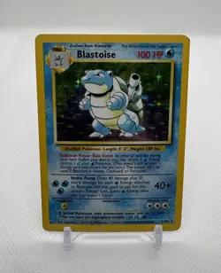 Pokemon Base Set Blastoise 2/102 Holo Rare LP Vintage WOTC Pokemon PTCG - Image 1