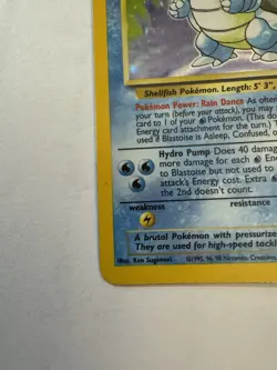 Blastoise 2/102 Base Set Holo Rare Pokemon Card LP - Image 5