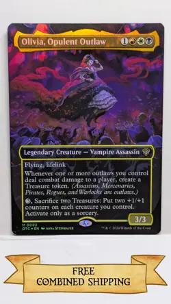 Olivia, Opulent Outlaw (Borderless) Commander: Outlaws of Thunder Junction Foil - Image 1