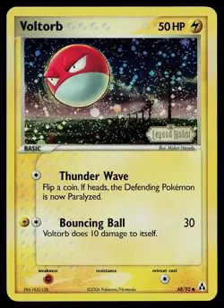 Pokemon Card - Voltorb Legend Maker 68/92 Common Reverse Holo Stamped - Image 1