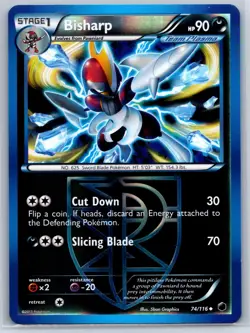 Bisharp (Reverse Holo) Plasma Freeze 74/116 Uncommon Pokemon Card NM - Image 1