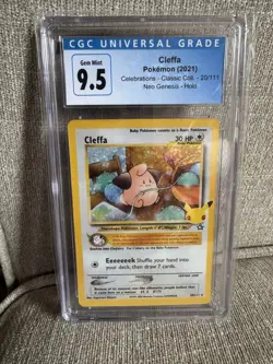 ✨ CGC 9.5 Cleffa 20/111 Classic Collection Celebrations Neo Genesis Holo Pokemon - Image 1