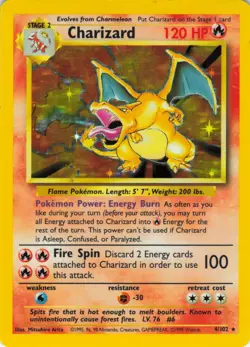 Charizard - Holo - 4/102 Base Set - WOTC Unlimited - Pokemon TCG - 1999 - Image 1