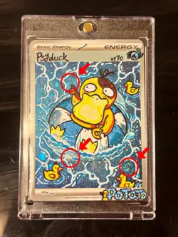 Pokemon TCG Misty's Psyduck Destined Rivals 193/182 Hand Draw DIY HOLO ENERGY 🌀 - Image 3