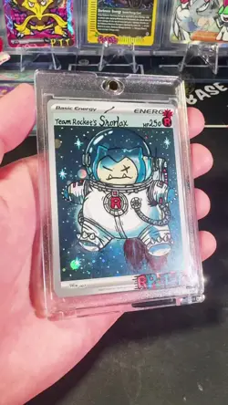 Pokemon Rocket's Snorlax EX 104/109 Holo Card Team Rocket Returns Hand Draw DIY - Image 2