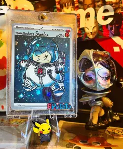 Pokemon Rocket's Snorlax EX 104/109 Holo Card Team Rocket Returns Hand Draw DIY - Image 3