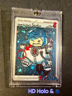 Pokemon Rocket's Snorlax EX 104/109 Holo Card Team Rocket Returns Hand Draw DIY - Image 4