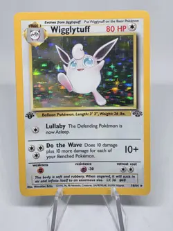 Pokemon TCG Wigglytuff 1st Edition Jungle Holo Rare 16/64 Vintage 2nd Ever Set!! - Image 3