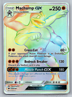 Pokemon Machamp GX 154/147 S&M Burning Shadows Hyper Rare - NM - Image 1