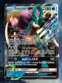 Pokemon TCG Suicune GX Sun & Moon - Lost Thunder 60/214 Holo Ultra Rare - Image 2