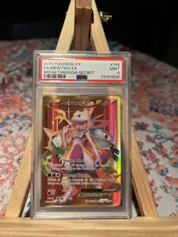 PSA 9 Mewtwo EX #164 Secret RARE Full Art HOLO 164/162 Breakthrough 2015 POKEMON - Image 1