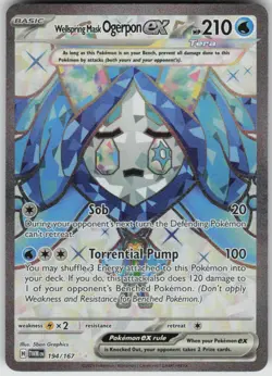 Pokemon Wellspring Mask Ogerpon ex Twilight Masquerade 194/167 NM - Image 1