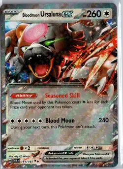 Pokemon Bloodmoon Ursaluna ex SV06: Twilight Masquerade #141/167 - Image 1