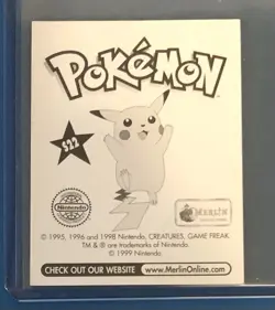 Vintage 1999 Pokemon Merlin Sticker Snorlax #S22 Prism - Image 2