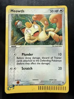 Pokemon Meowth 013 EX Series Collector's Tin Nintendo Promos Holo (DAMAGED) - Image 1