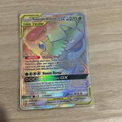 Pokemon TCG Holo Ultra Rare Full Art Venusaur and Snivy GX - Image 1