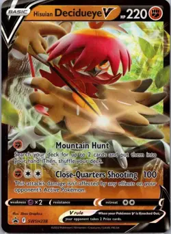 Pokemon TCG Hisuian Decidueye V SWSH238 SWSH Black Star Promos NM - Image 1