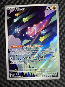 Pokemon TCG Minior 201/182 Paradox Rift Full Art Illustration Rare Holo - Image 1