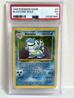 Blastoise 002/102 Pokemon TCG Base Set Unlimited Holo Rare - PSA 5 - Image 1