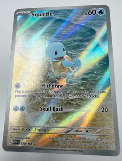 Pokemon Scarlet & Violet 151 Squirtle Illustration Rare Holo 170/165 - Image 1