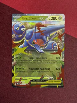 Pokemon TCG Mega Heracross ex 004/094 Me02: Phantasmal Flames Double Rare NM - Image 1