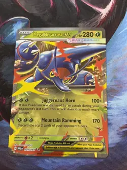 Pokemon TCG - Mega Heracross ex 004/094 Me02: Phantasmal Flames Holo NM - Image 1