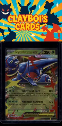 Mega Heracross ex ME02: Phantasmal Flames Pokemon 004/094 Double Rare NM+ - Image 1