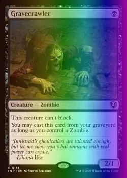 MTG Magic the Gathering Gravecrawler (114/612) Innistrad Remastered LP FOIL - Image 1