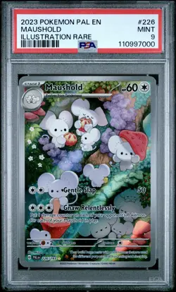 2023 POKEMON PAL EN-PALDEA EVOLVED ILLUSTRATION RARE #226 MAUSHOLD PSA 9 - Image 1