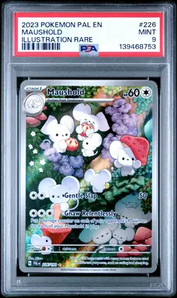2023 POKEMON PAL EN-PALDEA EVOLVED ILLUSTRATION RARE #226 MAUSHOLD PSA 9 - Image 1