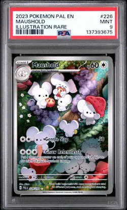 2023 POKEMON PAL EN-PALDEA EVOLVED ILLUSTRATION RARE #226 MAUSHOLD PSA 9 - Image 1