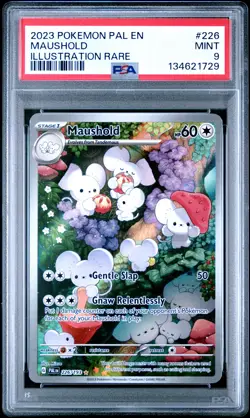 2023 POKEMON PAL EN-PALDEA EVOLVED ILLUSTRATION RARE #226 MAUSHOLD PSA 9 - Image 1