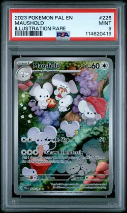 2023 POKEMON PAL EN-PALDEA EVOLVED ILLUSTRATION RARE #226 MAUSHOLD PSA 9 - Image 1