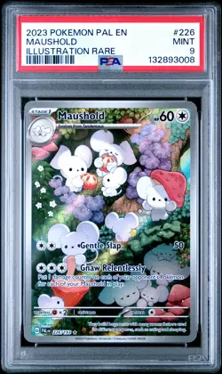 2023 POKEMON PAL EN-PALDEA EVOLVED ILLUSTRATION RARE #226 MAUSHOLD PSA 9 - Image 1