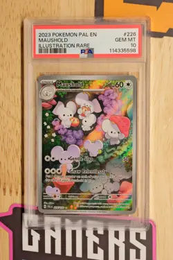 2023 POKEMON PAL EN-PALDEA EVOLVED ILLUSTRATION RARE #226 MAUSHOLD PSA 10 - Image 1