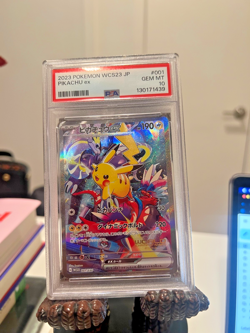 2023 Pokemon WCS23 Japanese World Championship #001 Pikachu Ex PSA 10 GEM MINT - Image 1