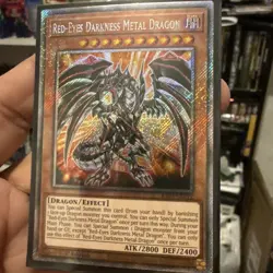 Yugioh Red-Eyes Darkness Metal Dragon RA03-EN212 Platinum Secret Rare 1st Ed - Image 1