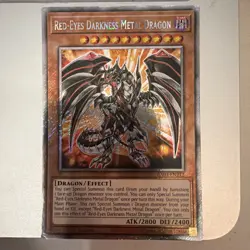 Yugioh! Red-Eyes Darkness Metal Dragon RA03-EN212 Platinum Secret Rare 1st Ed - Image 1