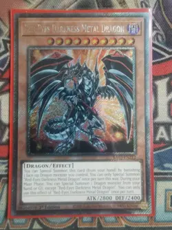 Red Eyes Darkness Metal Dragon RA03-EN212 Platinum Secret Rare NM 1st Ed Yugioh - Image 1