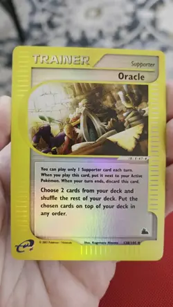 Pokemon Skyridge 2003 WOTC Oracle Trainer Card 138/144 NM Condition - Image 2