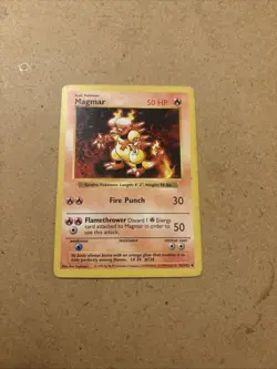 Pokemon TCG Magmar Base Set Shadowless Uncommon Card 36/102 - Image 2