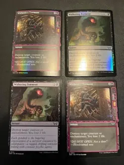MTG- Withering Torment x4 - Duskmourn (Two are FOIL) - Image 1