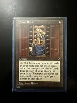 Magic the Gathering Scroll Rack Tempest Artifact Rare NM Condition - Image 1