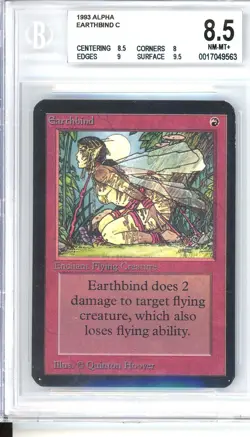 1993 Magic MTG Alpha Earthbind NM BGS 8.5 - Image 1