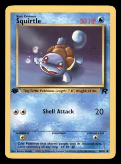Squirtle 68/82 1st Edition Team Rocket 2000 Pokemon WotC - Image 1