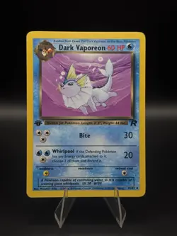 Dark Vaporeon 45/82 Team Rocket 1st Edition Non Holo Pokemon Card - Image 1