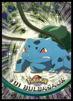 Topps Pokemon Bulbasaur #01 1999 TV Animation Edition Non Holo Green Logo NM - Image 1