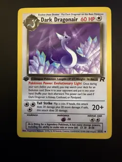 Dark Dragonair 33/82 Uncommon - Team Rocket - 1st Edition - Pokemon WOTC - Image 1